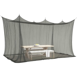 Moskitonetz für Innen und Außen, 300 x 500 x 250 cm, 220 Mesh, schwarz von ELEGANCIO